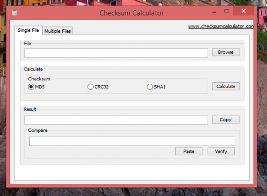 web checksum calculator
