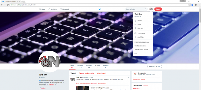cambiare password twitter - 1