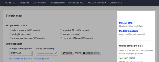 Programmare l'invio di SMS